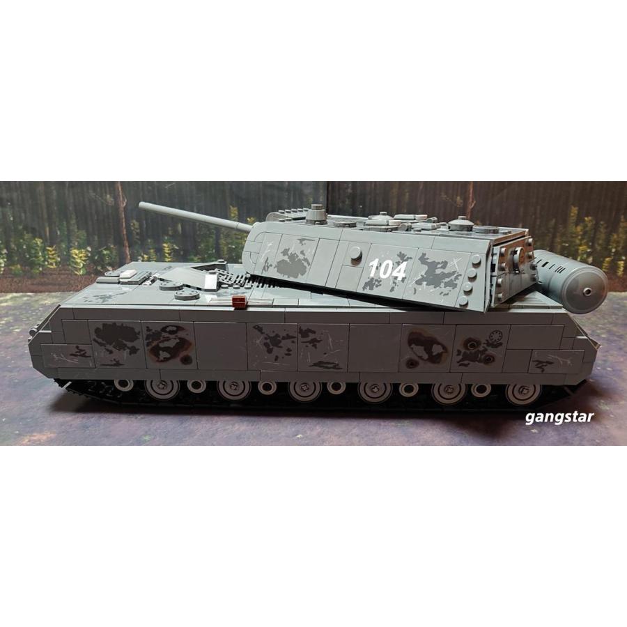 【箱入り】　レゴ　LEGO　ブロック　互換　車　戦車　ドイツ　VIII号戦車　マウス 超重戦車　ミリタリーブロック模型　　国内より発送_11