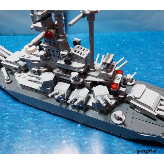 レゴ　LEGO　ブロック　互換　船　戦艦　アメリカ　サウスダコタ級戦艦　ミリタリーブロック｜gangstar｜12