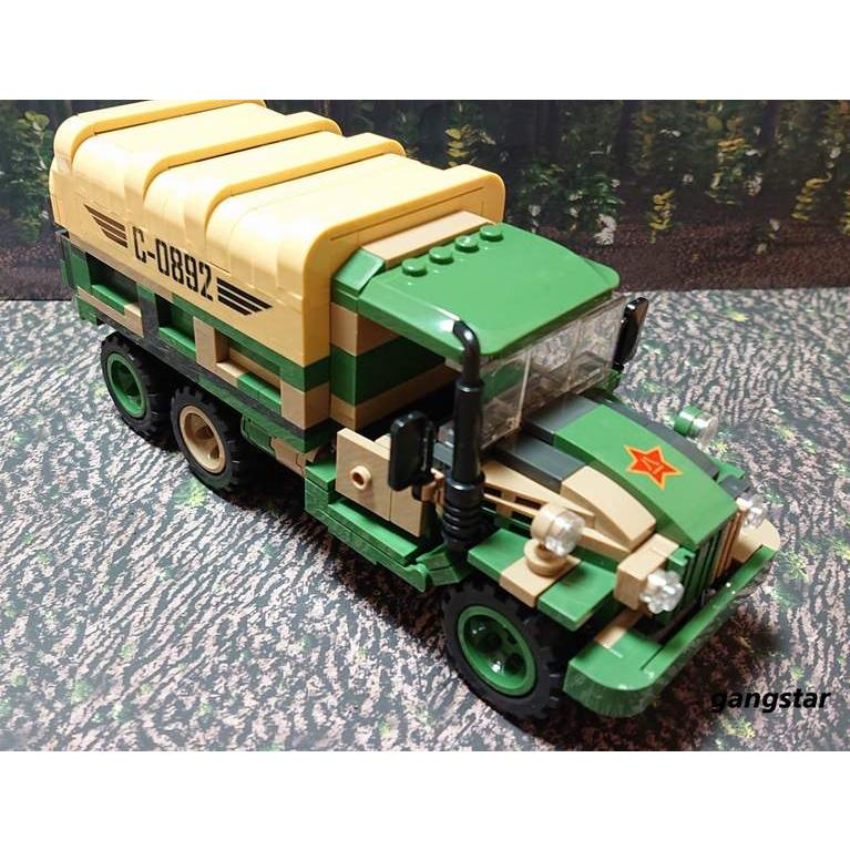 レゴ　LEGO　ブロック　互換　車　装甲車　トラック　兵員輸送トラック　ミリタリーブロック｜gangstar｜04