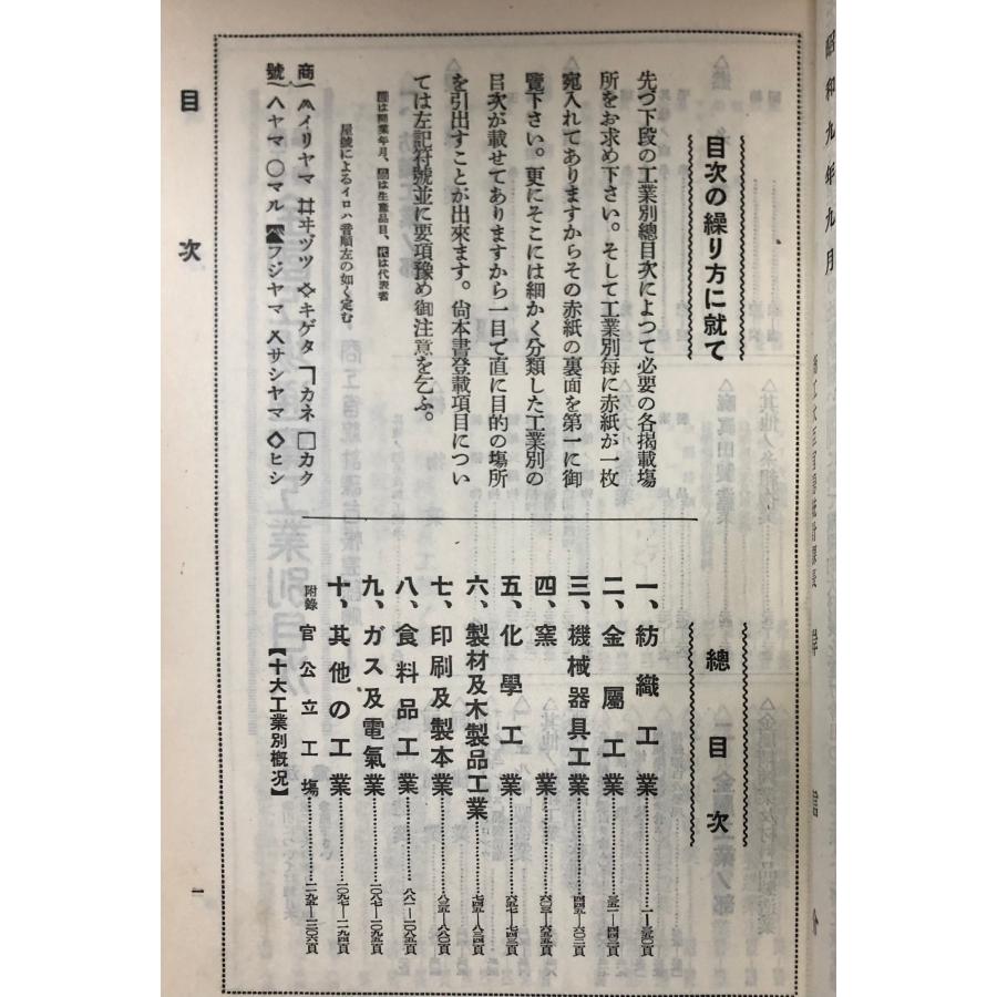 全国工場通覧 昭和9年版 商工省 、日刊工業新聞社 、昭9 、1206p