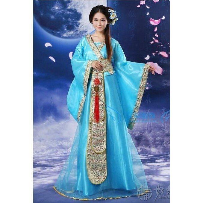 ！中国古代コスプレ舞台cosplay/唐装?漢服/コスプレ衣装中華チャイナ風レディース/シフォン中華風撮影/演出服/振袖/引き裾マキシー丈5色 ...