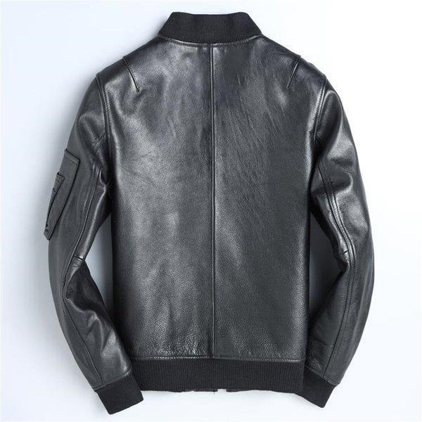 レザージャケット メンズジャケット 本革 ライダース ジャケット 羊革 黒ラム革 -牛革 シングル ダブル ショート丈 バイクジャケットブルゾン MA-1 Gジャンの画像