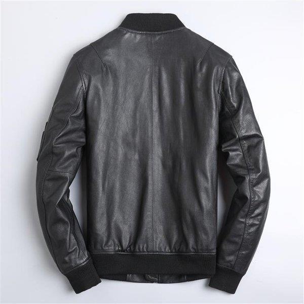 レザージャケット メンズジャケット 本革 ライダース ジャケット 羊革 黒ラム革 -牛革 シングル ダブル ショート丈 バイクジャケットブルゾン MA-1 Gジャンの画像