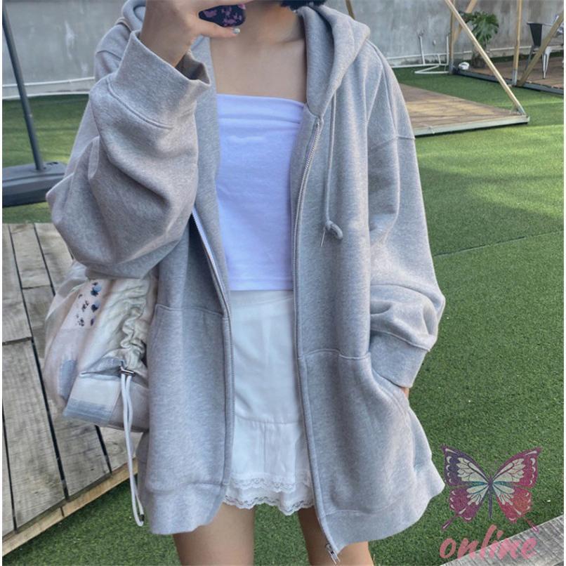 トップス パーカー ゆったり ストレッチ レディース きれいめジップパーカー カーディガン フード付き 長袖 秋服 着痩せ 羽織 体型カバー | ブランド登録なし | 11