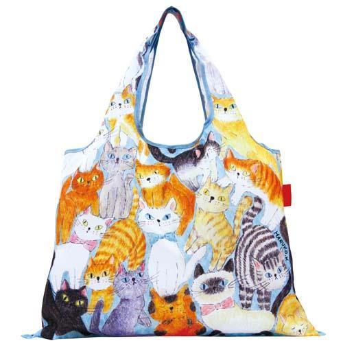 2WAYエコバッグ ねこちゃん、ねこちゃん DESIGNERS JAPAN 猫柄 | 