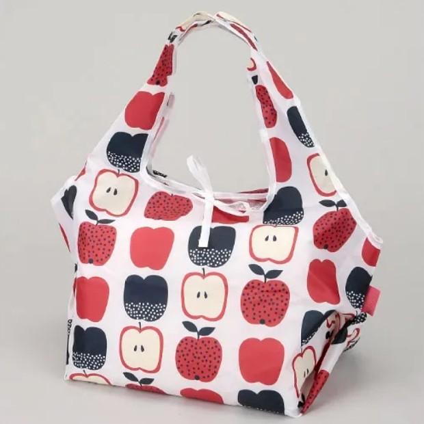 2WAYエコバッグ 赤青りんご アップル DESIGNERS JAPAN 果物 |  | 02