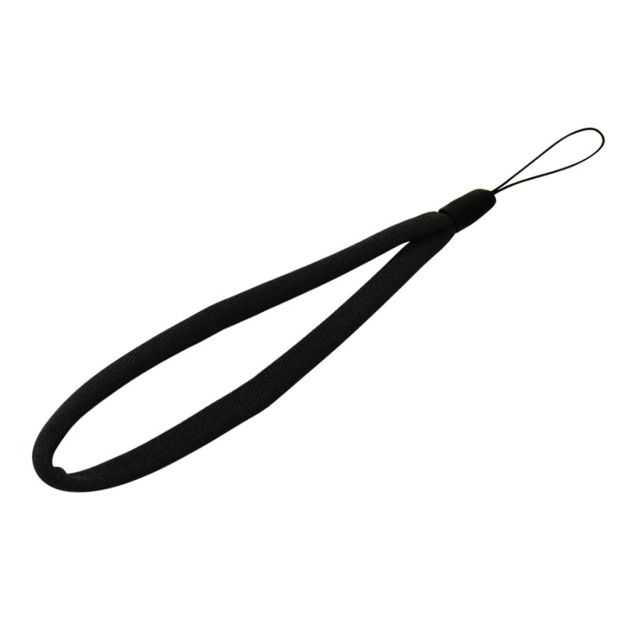 普通の携帯ストラップ 手に提げられる丸紐タイプ ブラック ハンドストラップ | 