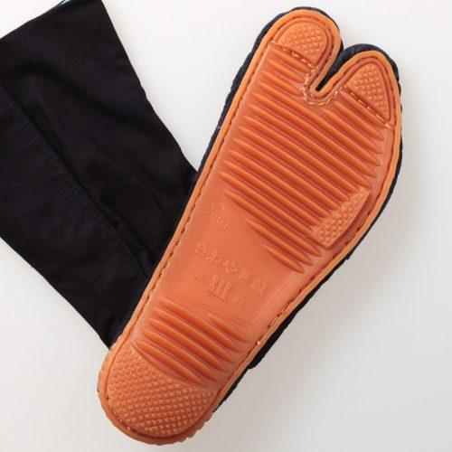 地下足袋 きねや 無敵 青縞 藍染 12枚こはぜ 手縫い付底 祭足袋