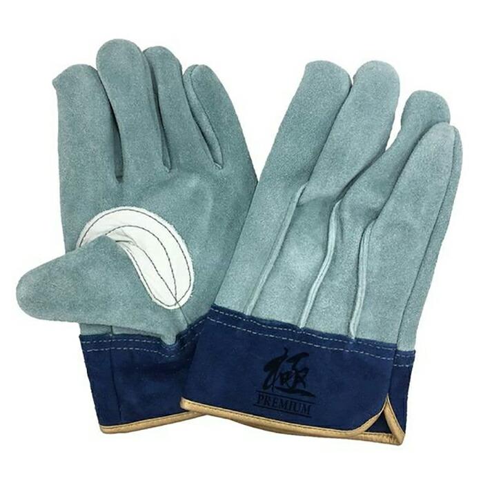 作業用革手袋 皮手袋 革手袋 牛革 Wオイル 指短め 現場作業用【10双】 ユニワールド