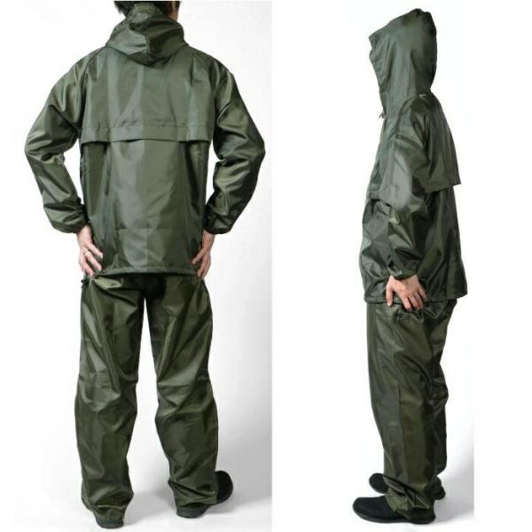ヤッケ 上下セット パッカブル 撥水 防風 ポリエステル 作業用 清掃