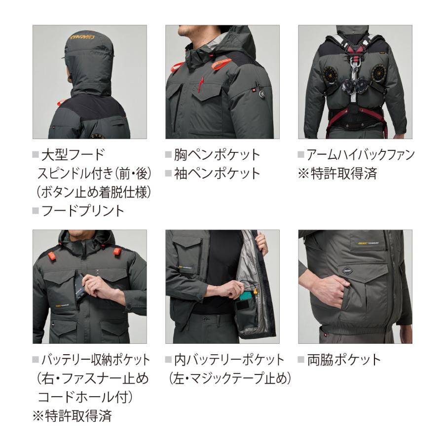 バートル 空調作業服 半袖ブルゾン AC2106 ハイバック AC10 AC10-2