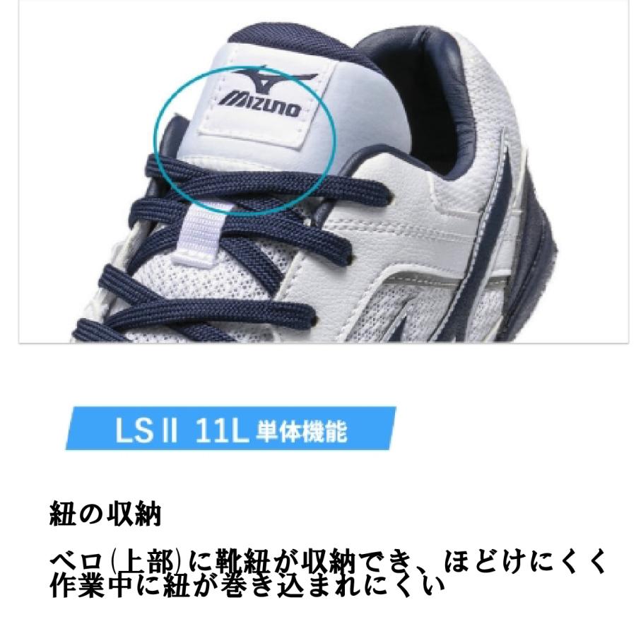 安全靴 MIZUNO F1GA210001 ホワイト×ネイビー 軽量 通気性 JSAA A種