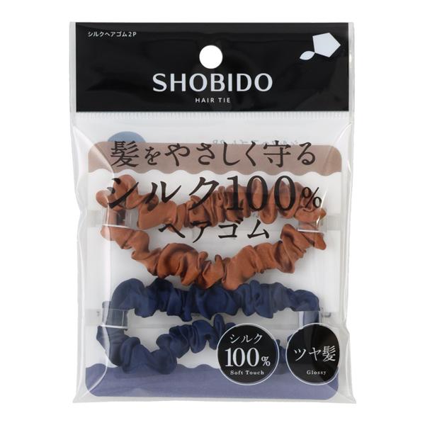 シルクヘアゴム2P ヘアシュシュゴム シルクシュシュ100%シルク 髪