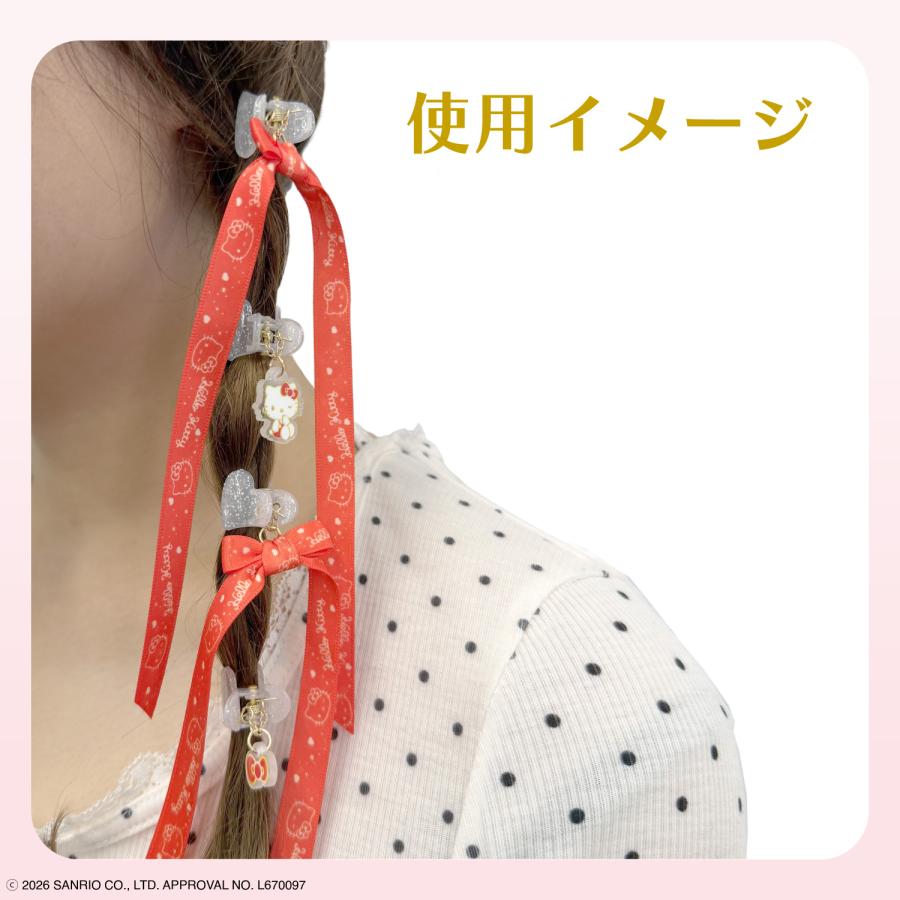 アクセサリー付ミニヘアクリップ サンリオ ハローキティ マイメロディ