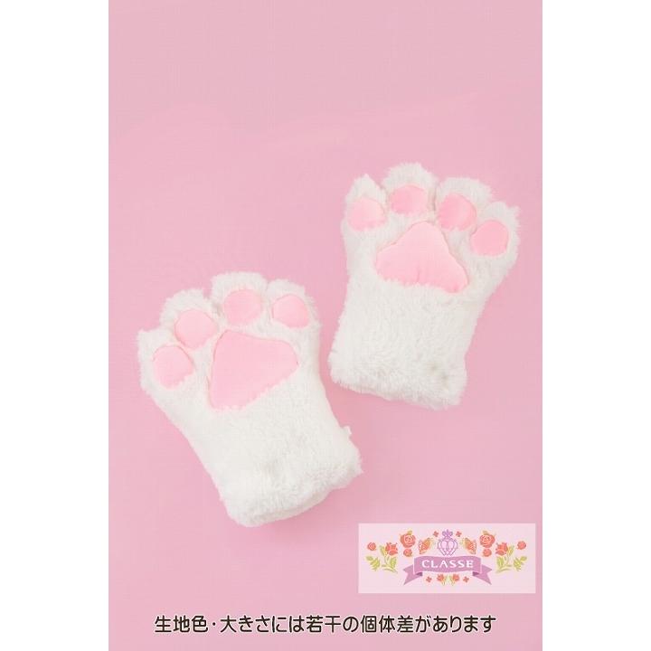 肉球グローブ 白 黒 手袋 キャットハンド コスプレ プチ仮装