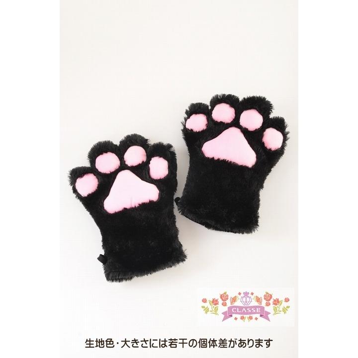 肉球グローブ 白 黒 手袋 キャットハンド コスプレ プチ仮装
