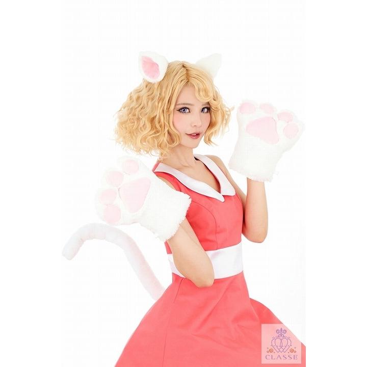 肉球グローブ 白 黒 手袋 キャットハンド コスプレ プチ仮装