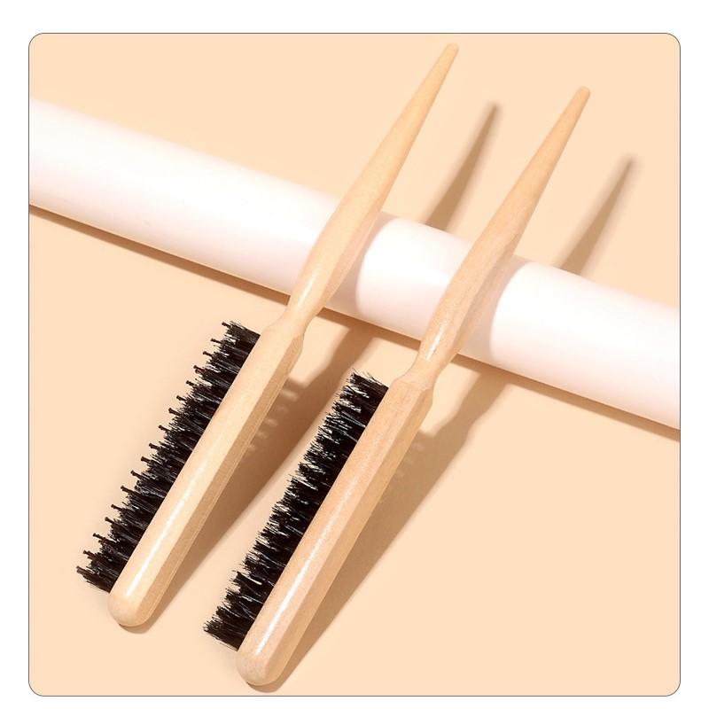 ヘアブラシ ストレートブラシ 豚毛 静電気防止 美容師 さらさら ツヤ