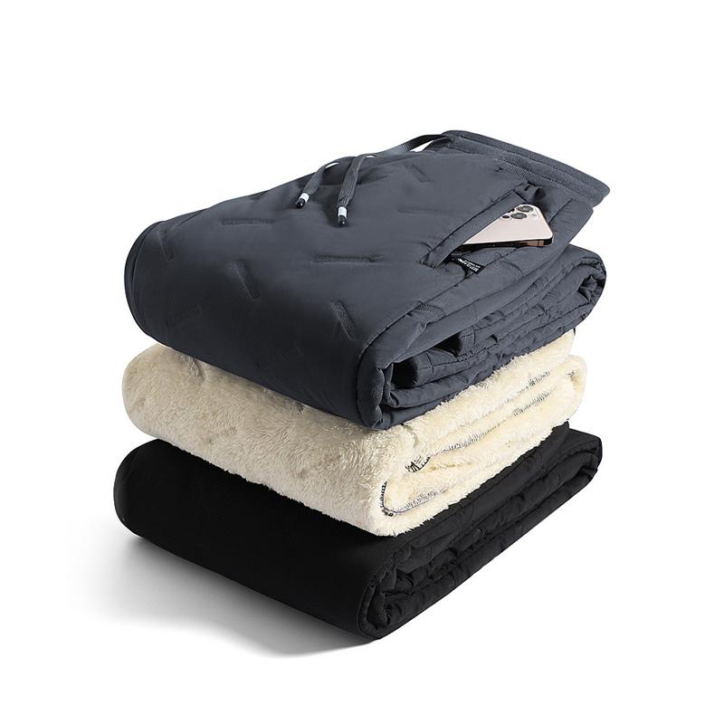 裏起毛撥水パンツ 中綿キルティングパンツ 裏ボア メンズ ジョガー