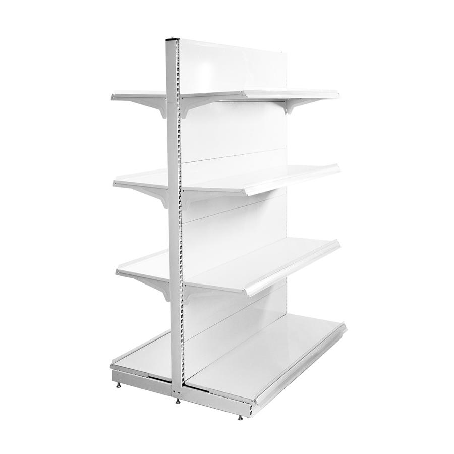 楽棚 店舗用 陳列什器 ゴンドラ什器 FOS 両面仕様（棚板付き/全て揃っ