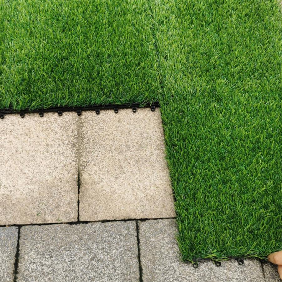 人工芝 マット 幅30×30cm 27枚セット ジョイント式 98枚まで増加