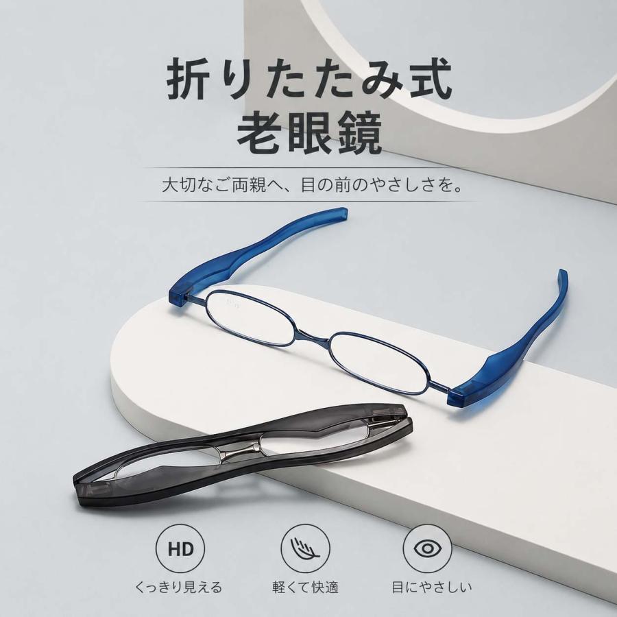 折り畳み 老眼鏡 リーディンググラス 携帯用 軽量 コンパクト 度数+
