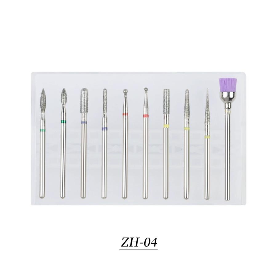 Four. ネイルビット 10本セット gj0286 ネイルマシン ネイルドリル