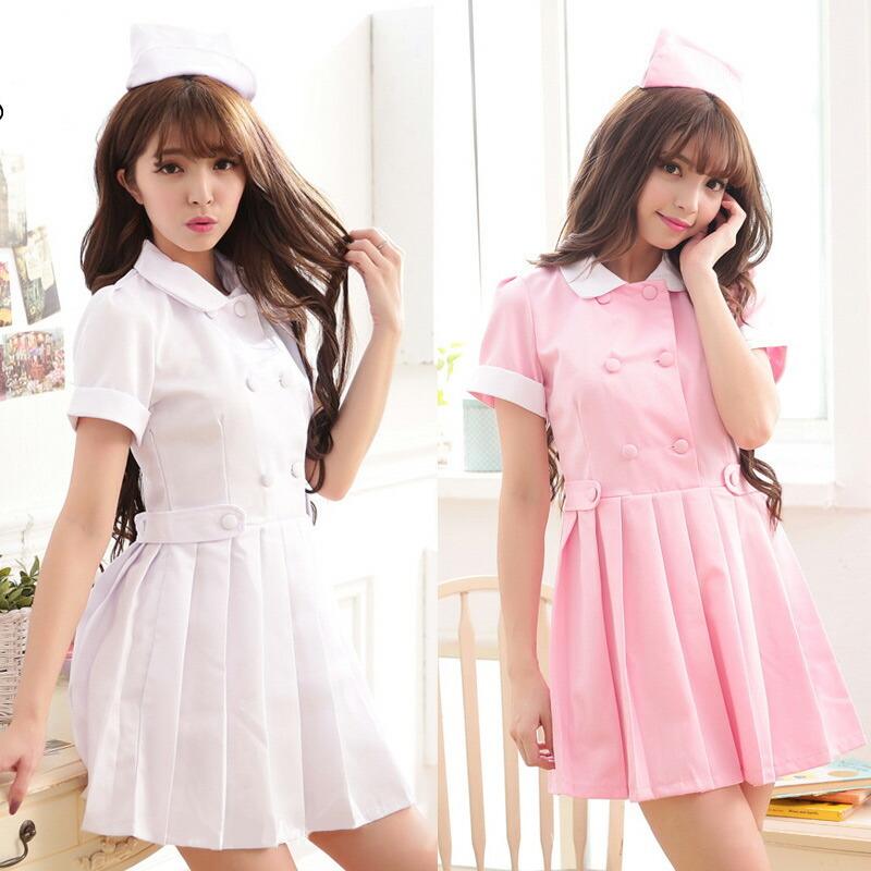 ♡ナースコスプレ♡ コスプレ プリーツナースL286 ハロウィン イベント 仮装 衣装 変装