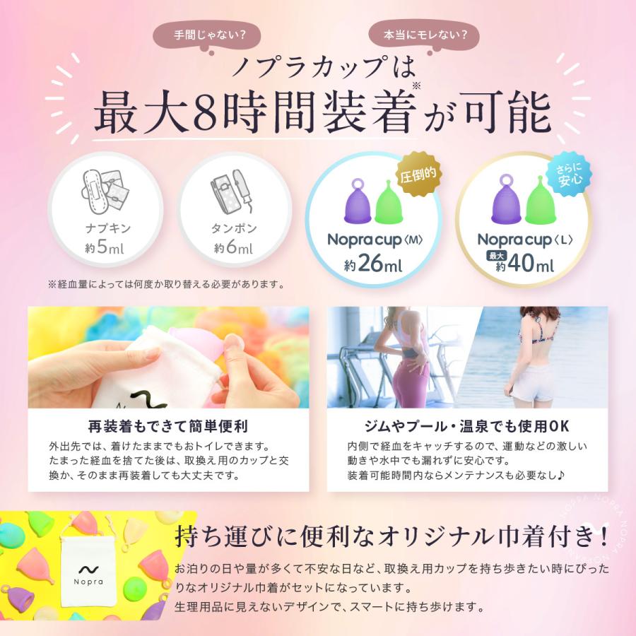 月経カップ Nopra Cup ノプラカップ オリジナル/ボールタイプ 生理用品 経血カップ 生理カップ ナプキン タンポン 月経ディスク サニタリーパンツ Menstrual Cup | Nopra | 10