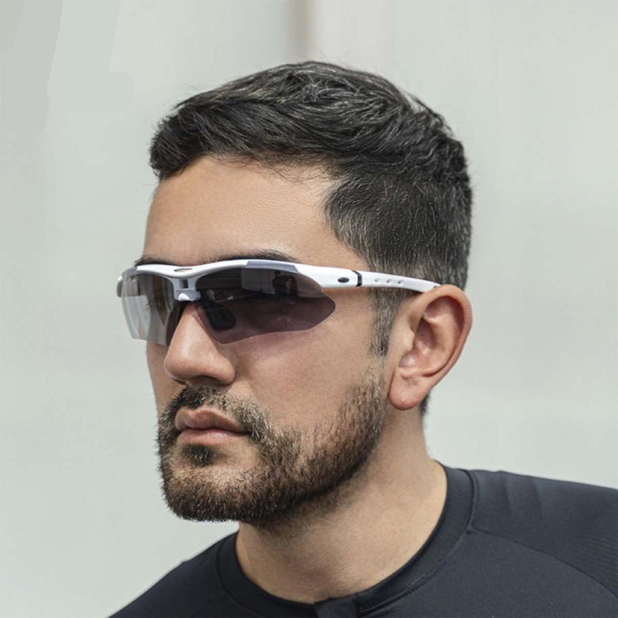 スポーツ サングラス 89 偏光 メンズ レディース UVカット 薄い色 偏光