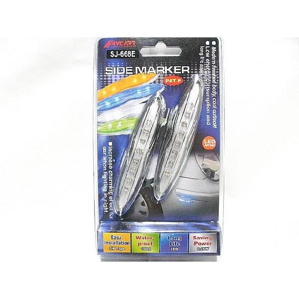 MYCARR 汎用 LED サイドマーカー(アンバー) 楕円 SJ-668E|garage-daiban|02