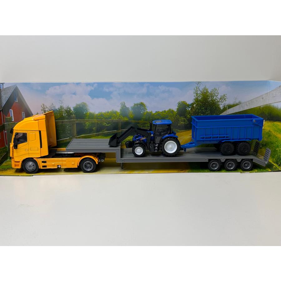 NEWRAY 1/43 IVECO FIAT STRALIS 540 NEW HOLLAND T6.175 TRACTOR +