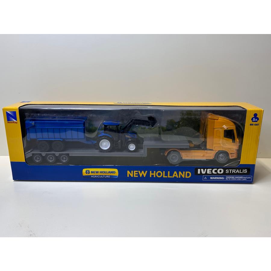 NEWRAY 1/43 IVECO FIAT STRALIS 540 NEW HOLLAND T6.175 TRACTOR +