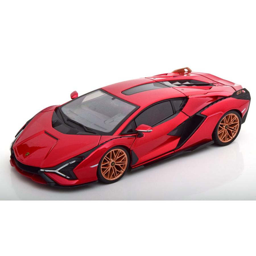 Bburago burago 1/18 Lamborghini Sian FKP37 2020 レッドメタリック 