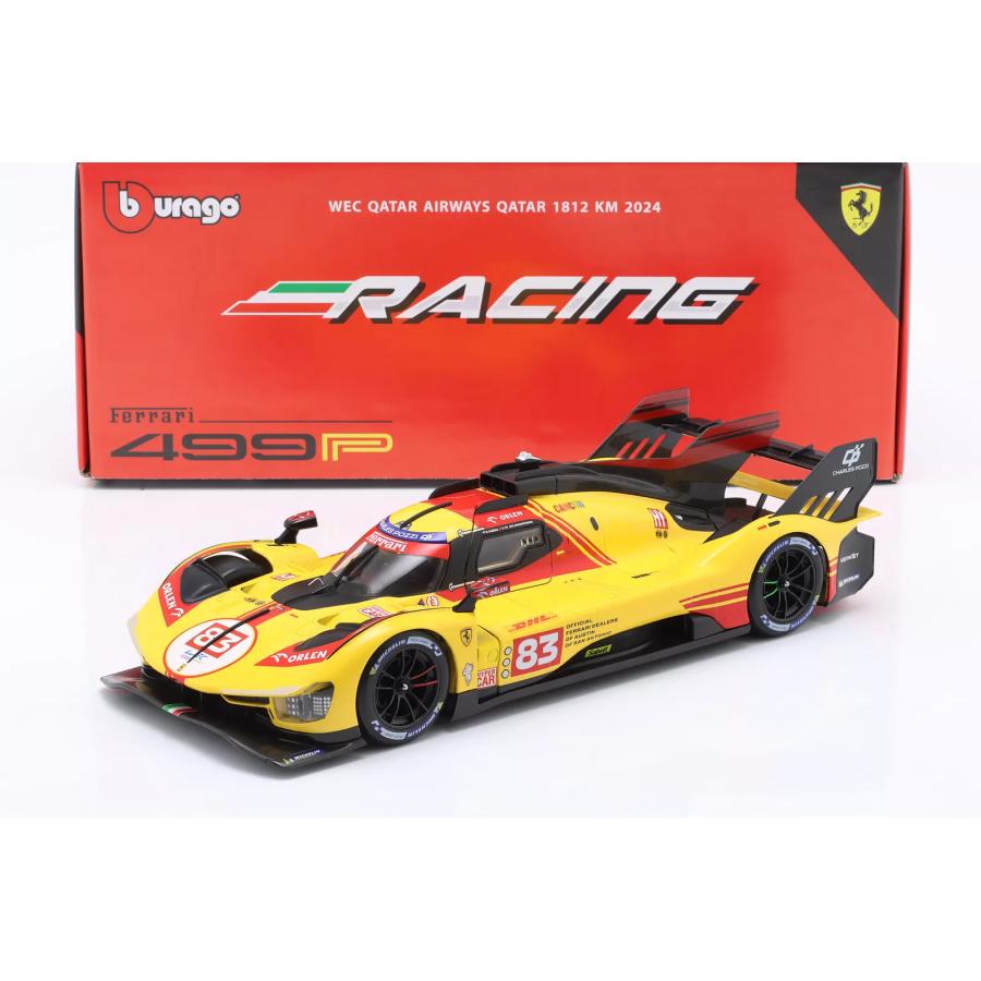 Bburago Burago 1/18 Ferrari 499P #83 WEC Qatar 2024 Kubica Bburago Burago 1/18 Ferrari 499P #83 WEC Qatar 2024 Kubica