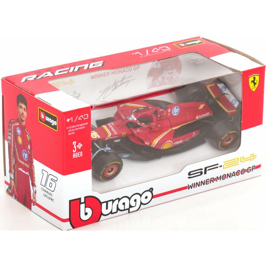 Bburago（ブラーゴ） Burago 1/43 Ferrari F1 SF-24 #16 Monaco GP