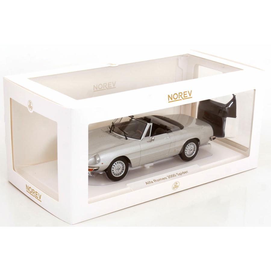 norev 1/18 Alfa Romeo 2000 Spider 1973 シルバー アルファロメオ ノレブ ミニカーの画像