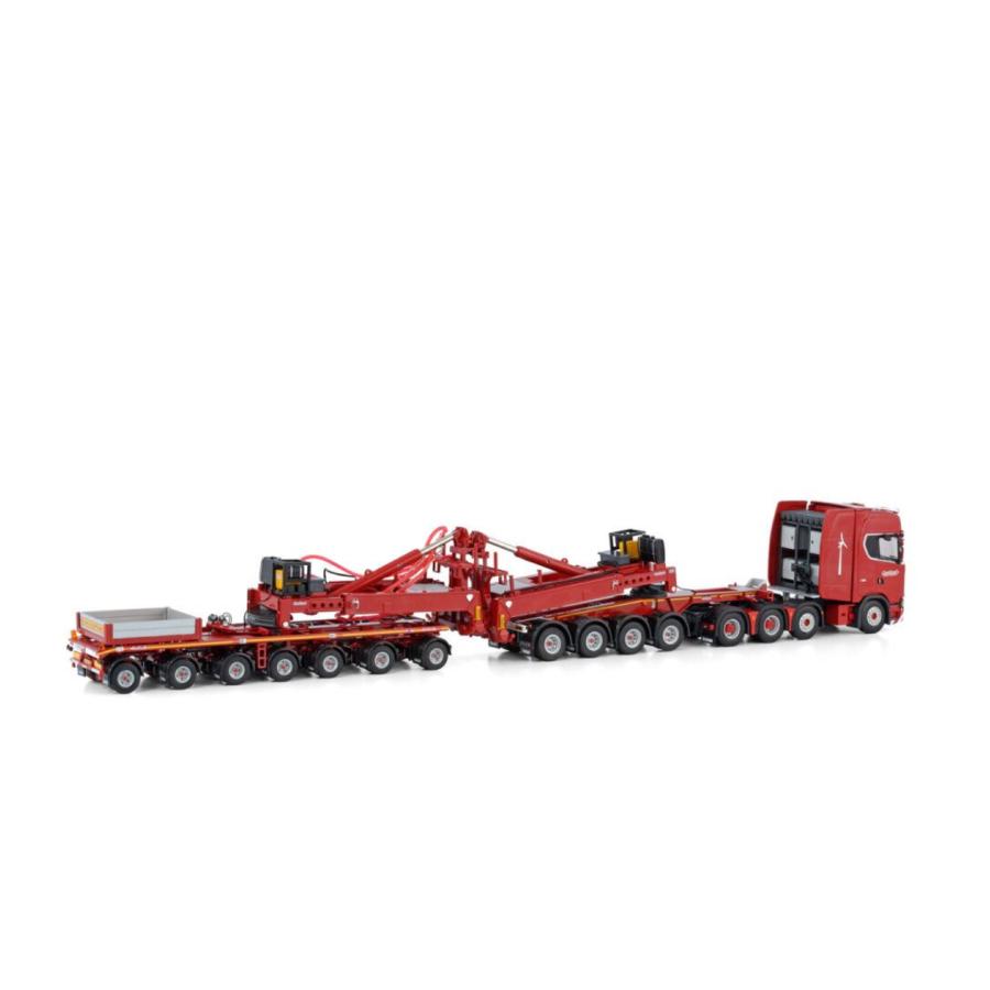 WSI 1/50 Nooteboom Red Line Scania S Highline CS20H 8x4 Wind Mill