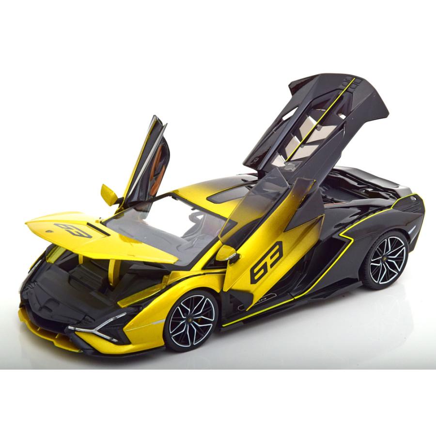 burago 1/18 Lamborghini Sian FKP37 2020 イエローメタリック ランボルギーニ シアン ブラーゴの画像