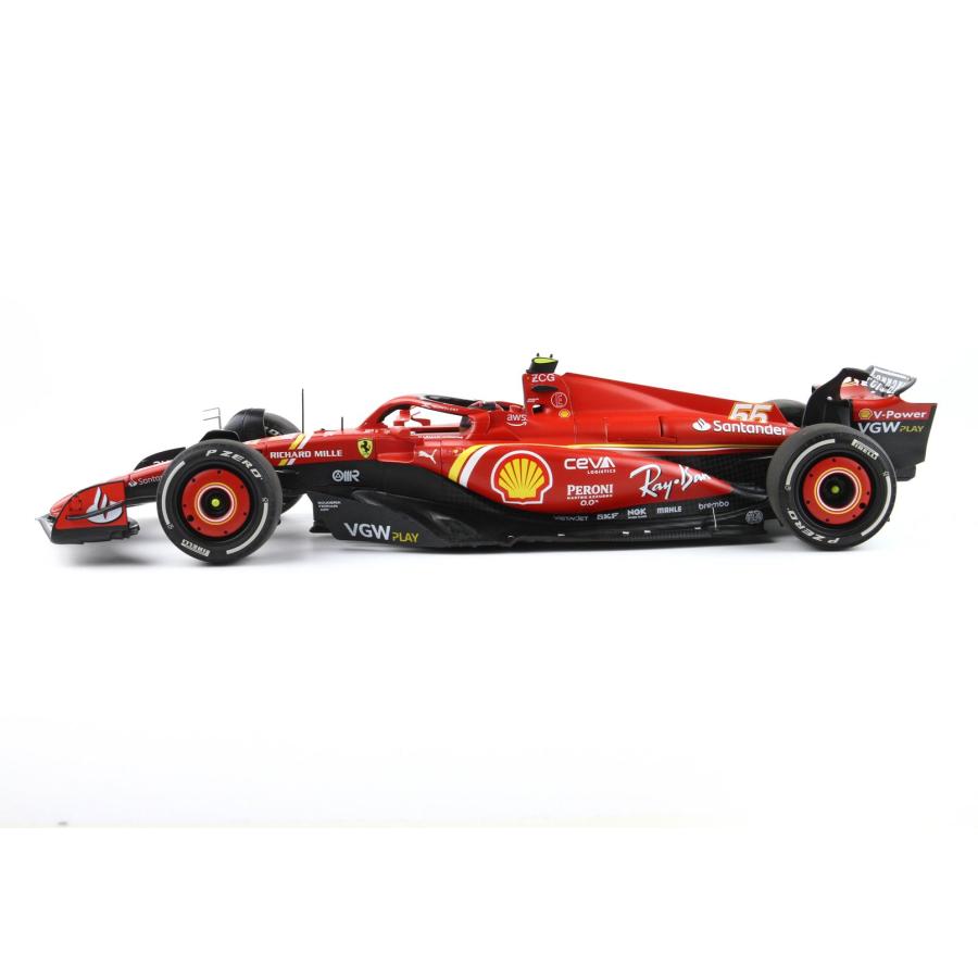 B.B.R BBR 1/18 Ferrari SF24 MONACO GP 2024 C. Sainz first place