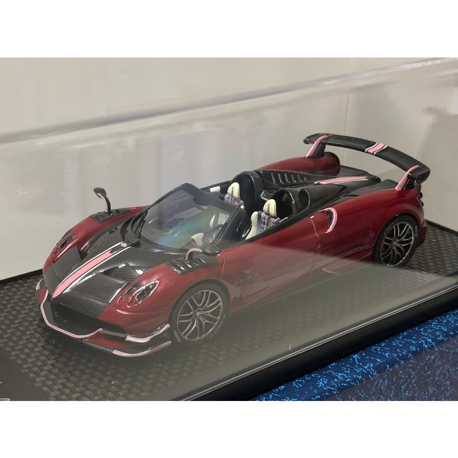 バラ売り用1/43 B.B.R BBR 1/43 Pagani Huayra BC Roadster metallic red and carbonio