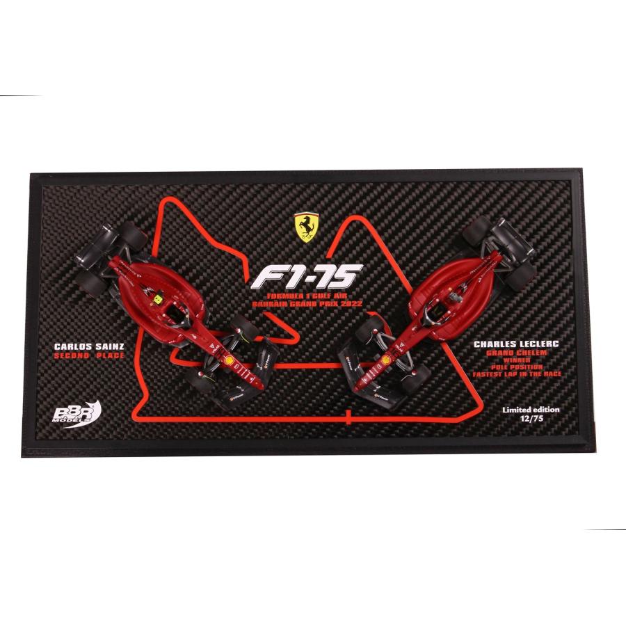 B.B.R BBR 1/43 Ferrari SF-75 G.P BAHRAIN 2022 C.Leclerc C. Sainz