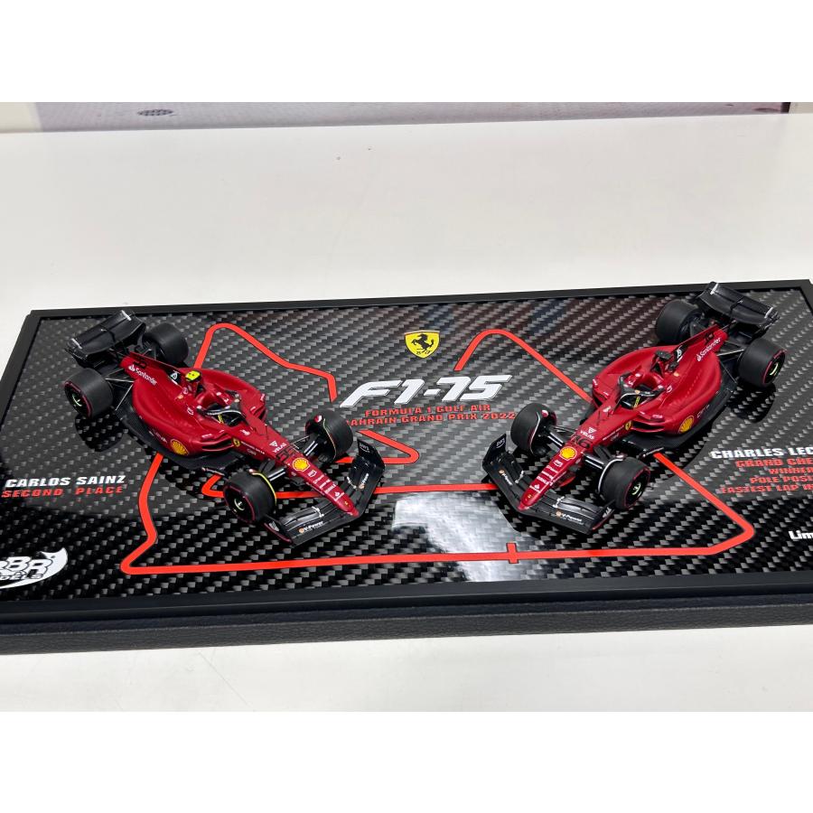 B.B.R BBR 1/43 Ferrari SF-75 G.P BAHRAIN 2022 C.Leclerc C. Sainz
