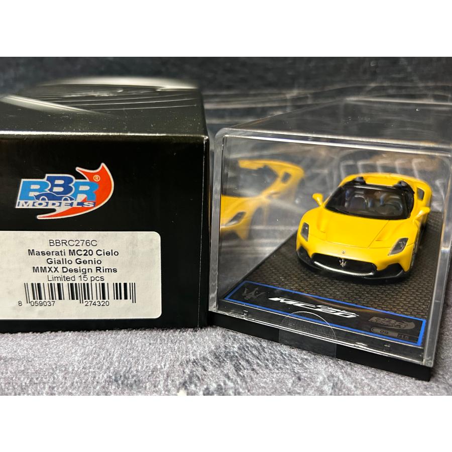 最新作！ BBR 1/43 Maserati MC20 CIELO  Giallo Genio マセラティ BBRC276C ミニカーの画像