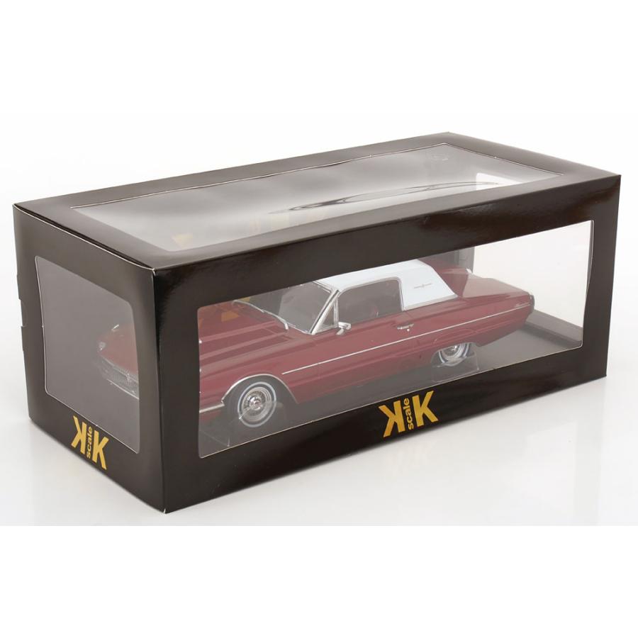 KK scale 1/18 Ford Thunderbird Coupe 1966 レッド ダイキャスト製 フォード  ミニカーの画像