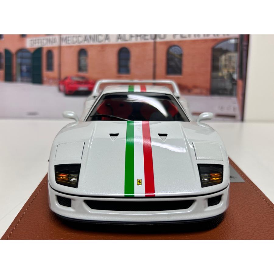 B.B.R BBR 京商 1/18 Ferrari F40 メタリックホワイト トリコロール