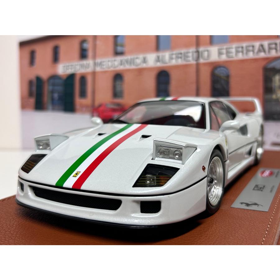 B.B.R BBR 京商 1/18 Ferrari F40 メタリックホワイト トリコロール