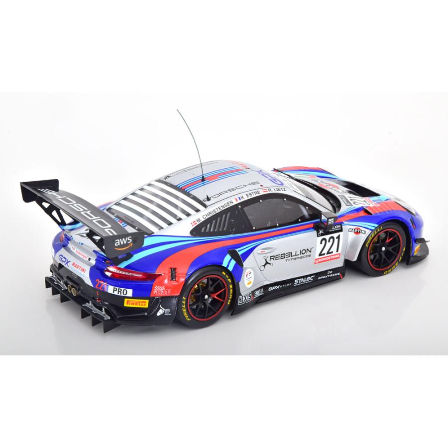 新作モデル Ixo 1/18 Porsche 911 GT3 R #221 24h Spa 2022 Martini Lietz/Christensen/Estre　ポルシェ　イクソ