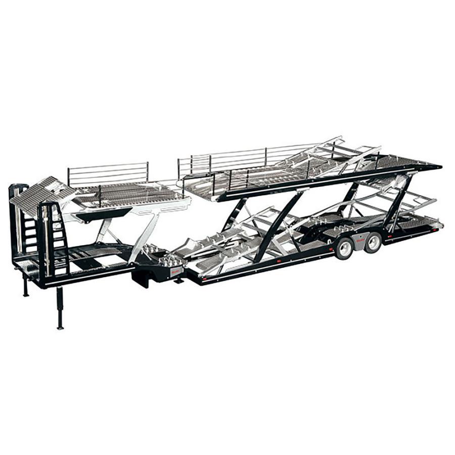 NZG 1/18 Lohr semitrailer car transporter silver / black カー