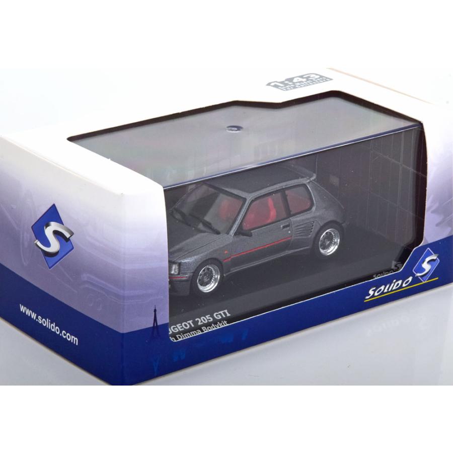 VEREM SOLIDO PUB 1/43 -- PEUGEOT 205 GTi DAR'L MAT -- NEUF. FONDS DE
